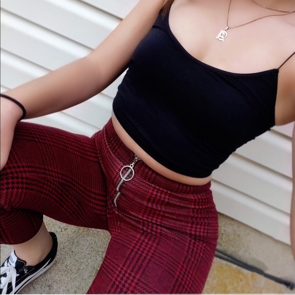 90'S BABY GRUNGE PLAID PANTS - Picture 1 of 5